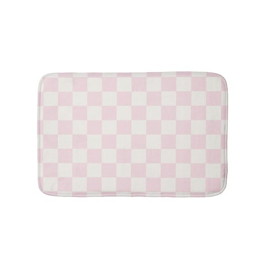 Tapis De Bain Modern Pink Checkered Pattern (Devant)