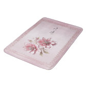 Tapis De Bain Modern Pink Flowers Bath Mat (Angle)