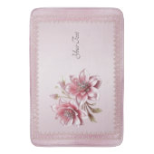 Tapis De Bain Modern Pink Flowers Bath Mat (devant Vertical)