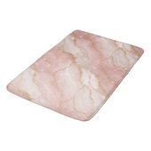Tapis De Bain Modern Rose Quartz Marble Gold (Angle)