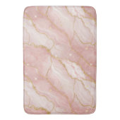 Tapis De Bain Modern Rose Quartz Marble Gold (devant Vertical)