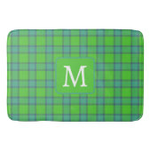 Tapis De Bain Modern stylish green &blue Plaid monogram (Devant)