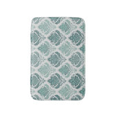 Tapis De Bain Modern Teal Nordic Damask (Devant (Vertical))