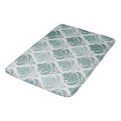 Tapis De Bain Modern Teal Nordic Damask (Angle)