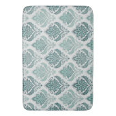 Tapis De Bain Modern Teal Nordic Damask (devant Vertical)