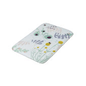 Tapis De Bain Moderne Abstrait Botanique Jaune Billy Button (Angle)