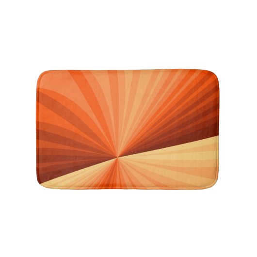 Tapis De Bain Moderne Abstrait Graphique Fractal Orange Rouge Va (Devant)