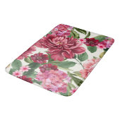 Tapis De Bain Moderne Aquarelle fleurie rose rouge (Angle)