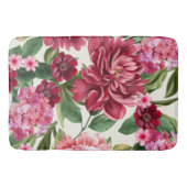 Tapis De Bain Moderne Aquarelle fleurie rose rouge (Devant)