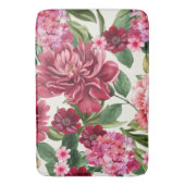 Tapis De Bain Moderne Aquarelle fleurie rose rouge (devant Vertical)