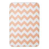 Tapis De Bain Moderne chevron orange pêche (devant Vertical)