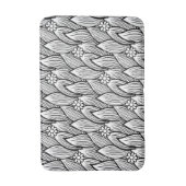 Tapis De Bain Moderne & Cute noir et blanc Hippie Daisy Floral (Devant (Vertical))