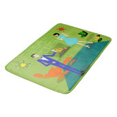 Tapis de bain moderne de couples de la moitié du (Angle)