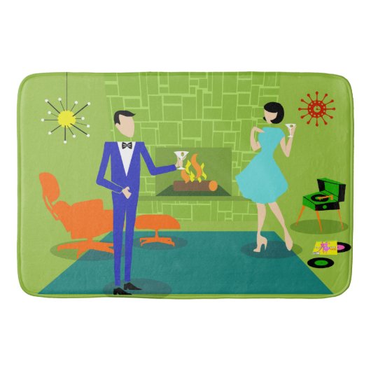 Tapis de bain moderne de couples de la moitié du (Devant)