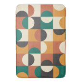Tapis De Bain Moderne de milieu de siècle Demi-cercles Vert et O (devant Vertical)