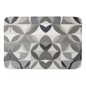 Tapis De Bain Moderne Élégant Gris Floral (Devant)