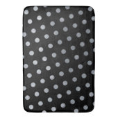 Tapis De Bain Moderne Élégant Simple Chic Pois d'argent noir (devant Vertical)