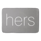 Tapis De Bain Moderne et élégant Ardoise Gris et Blanc (Devant)