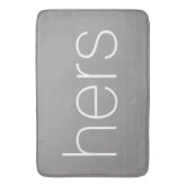 Tapis De Bain Moderne et élégant Ardoise Gris et Blanc (devant Vertical)