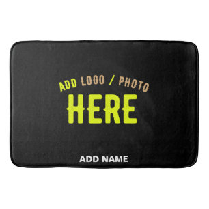 TAPIS DE BAIN MODERNE ET MODERNE PERSONNALISABLE NOIR VÉRIFIÉ