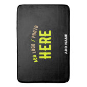 TAPIS DE BAIN MODERNE ET MODERNE PERSONNALISABLE NOIR VÉRIFIÉ (devant Vertical)