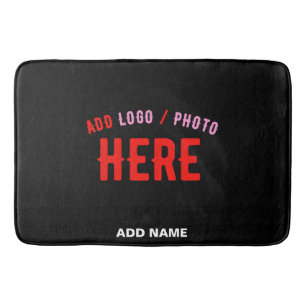 TAPIS DE BAIN MODERNE ET MODERNE PERSONNALISABLE NOIR VÉRIFIÉ