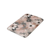 Tapis De Bain Moderne floral rose gris (Angle)