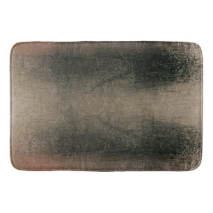Tapis De Bain Moderne Grunge Rose Noir Or Abstrait