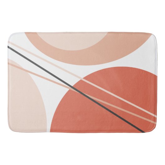 Tapis De Bain Moderne Mid-Century Abstrait Geo Pastel Terracotta (Devant)