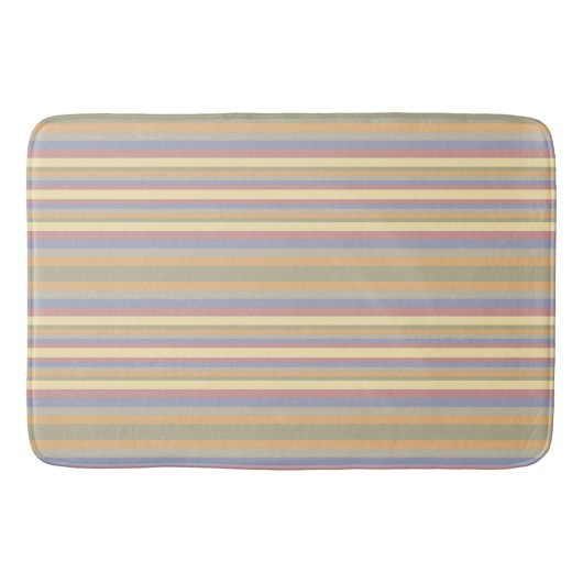 Tapis De Bain Moderne Pastel Stripe (Devant)