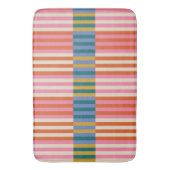 Tapis De Bain Moderne Plaid Orange, Rose, Bleu, Vert (devant Vertical)