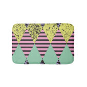 Tapis De Bain Moderne Rhombus : Style Abstrait Sans Couche. (Devant)