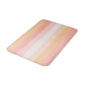 Tapis De Bain Moderne rose vif rayé (Angle)