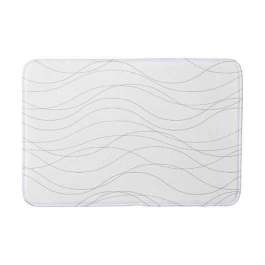 Tapis De Bain Moderne, simple, chic, lignes graphiques ondulées (Devant)