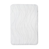 Tapis De Bain Moderne, simple, chic, lignes graphiques ondulées (Devant (Vertical))