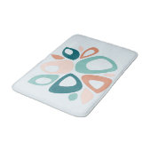 Tapis De Bain Moderne Stylish Peach Turquoise Saumon Abstrait (Angle)