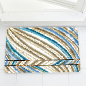 Tapis De Bain Moderne Wavy Beach Stripes