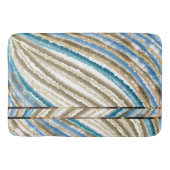 Tapis De Bain Moderne Wavy Beach Stripes (Devant)
