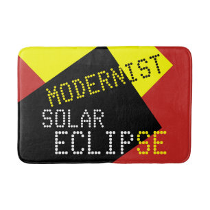 Tapis De Bain Modernist Solar Eclipse Funny personnalisable