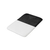Tapis De Bain moitié blanc noir (Angle)