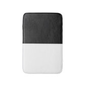 Tapis De Bain moitié blanc noir (Devant (Vertical))