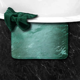 Tapis De Bain Molten Jade Marbre de luxe Emerald Green