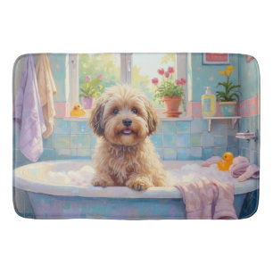 Tapis De Bain Moment du bain du Terrier Tibétain Décoration de s
