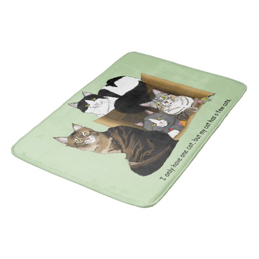 Tapis De Bain Mon chat a des chats (Angle)