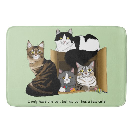 Tapis De Bain Mon chat a des chats (Devant)