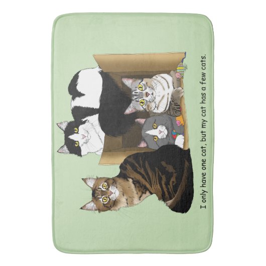 Tapis De Bain Mon chat a des chats (devant Vertical)