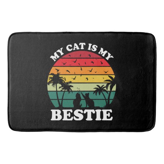 Tapis De Bain Mon chat est mon meilleur ami (Devant)