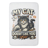 Tapis De Bain Mon Chat Ne T'Aime Pas Rétro (devant Vertical)