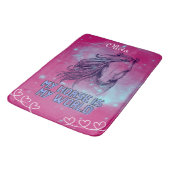Tapis De Bain Mon Cheval Est Ma Magenta Mondiale (Angle)