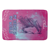 Tapis De Bain Mon Cheval Est Ma Magenta Mondiale (Devant)